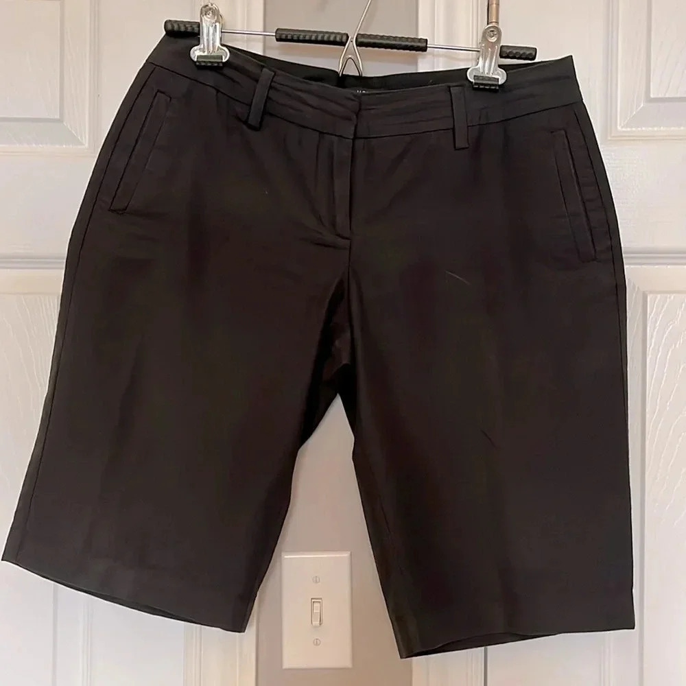 JACOB Black Satiny Bermuda Shorts, Size 7/8
